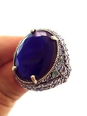 Turkish Ladies Ring Antique Handmade Jewelry Gift For Her 925 Silver 2894